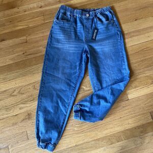 BLANKNYC Denim Jogger Jeans Pant Size 29 x 27 Medium Wash High Rise Pull On NWT